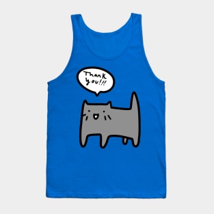 Thank You Blue Cat Tank Top